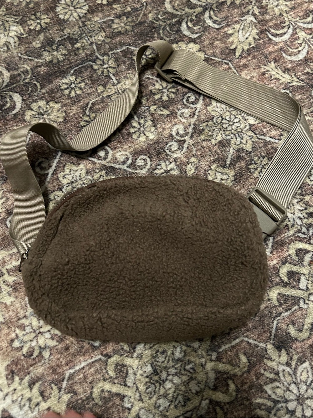 Plush Brown Sherpa Fanny Pack